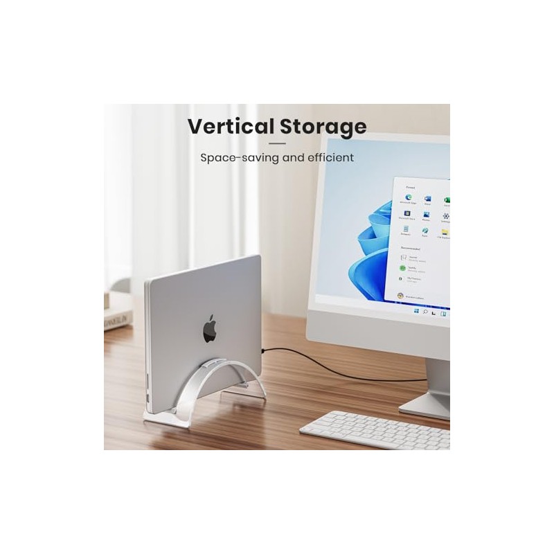Yikola Acrylic Vertical Laptop Stand - Space-Saving Organizer
