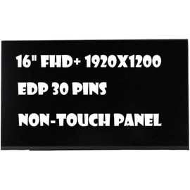 New KrystalPix LCD Display FITS- Replacement LCD for NV160WUM-N41 V8.0 16" FHD+ 30 PINS LCD LED Screen for Jumper EZBOOK S5 MAX Panel Non-Touch Display New