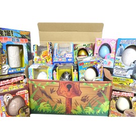 Dinosaur Eggs Growing In Water Excavation Kit Insects Sea Creatures 8 Pieces Boys Assorted Treasure Chest ( Pikishemo Original ) Adventure