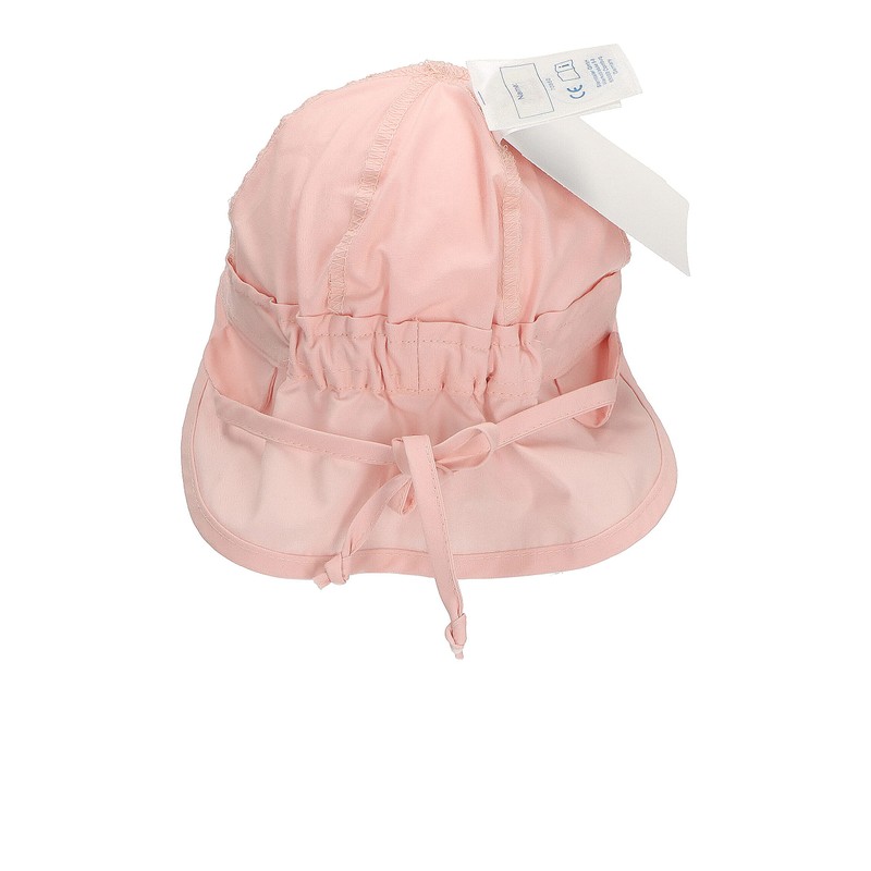 Sterntaler Girls' Peaked Cap with Neck Protection, Sun Hat, Pale