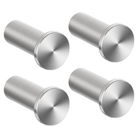 SAYAYO Coat Hooks Towel Hooks Wall Mounted, 4 Packs Wall Hooks for Hanging, Heavy Duty 304 Stainless Steel Bathroom Hooks for Bedroom, Kitchen, Outdoor& Hotel, Brushed Nickel