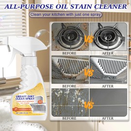 XiuFa All-Purpose Oil Stain Cleaner,Kitchen Remover Degreaser Spray,Foam Cleaner,Dissolve Grease & Oil Stains,Bathroom Cleaning(2pcs)