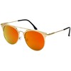 Edge I-Wear Pantos Shape Flat Lens Sunglasses 23059-FLREV-1(M.G)