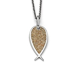DUR P3783 Women's Pendant Fish Beach Sand 925 Silver, Sterling Silver