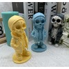 Skull Skeleten 3D Silicone Mold for Candle Epoxy Resin Plaster