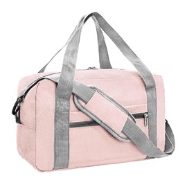 15 Inch Small Carry On Bags for Airplanes Spirit Airlines Personal Item Bag Underseat Foldable Travel Duffle Gym Bags for Women Men(20L,Pink)
