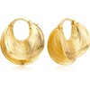 Tomovely exquisite spiral pattern 14K gold-plated anti allergic eye-catching earrings,