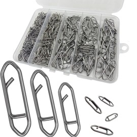 Fishing Speed Clips, Fishing Quick Clips | Stainless Steel Crankbait Connector Tackle for Saltwater Freshwater Lake River Reservoir Outdoor Novices