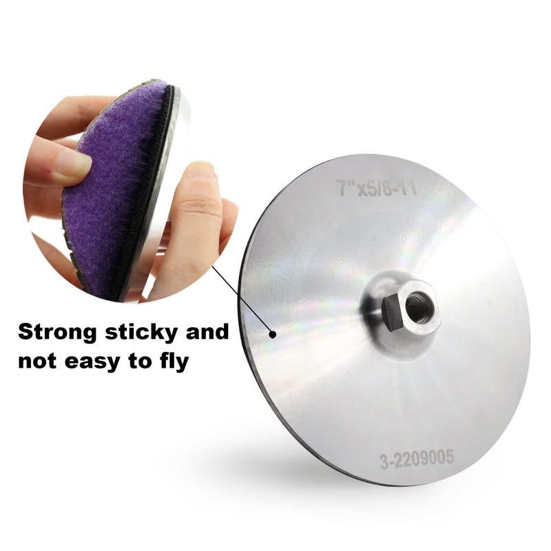 YDROWN 7 Inch Aluminium Backer Pad for Diamond Polishing Pad