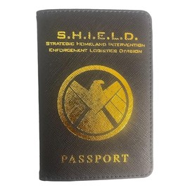 Agents Superhero of Shield Design Passport Cover ID Holder