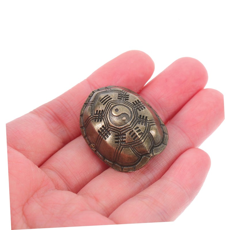 Garneck Turtle Shell Shaking Hexagram Turtle Shell Luck Charm Sculptures