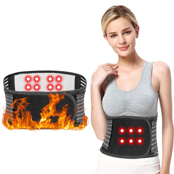 Heating Belt, Heat Belt, Heat Belt Back, Lumbar Support, Back Warmer Heating Pad Abdomen, Self-Heating Heat Cushion for Warm Tummy, Waist Pressure, Waist Pain, L, 1 Piece