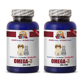 cat itching Pills - Omega 3 for Pets - CAT and Dog Treats - Premium Healthy Supplement - Omega 3 for Cats chewable - 360 Softgels (2 Bottle)