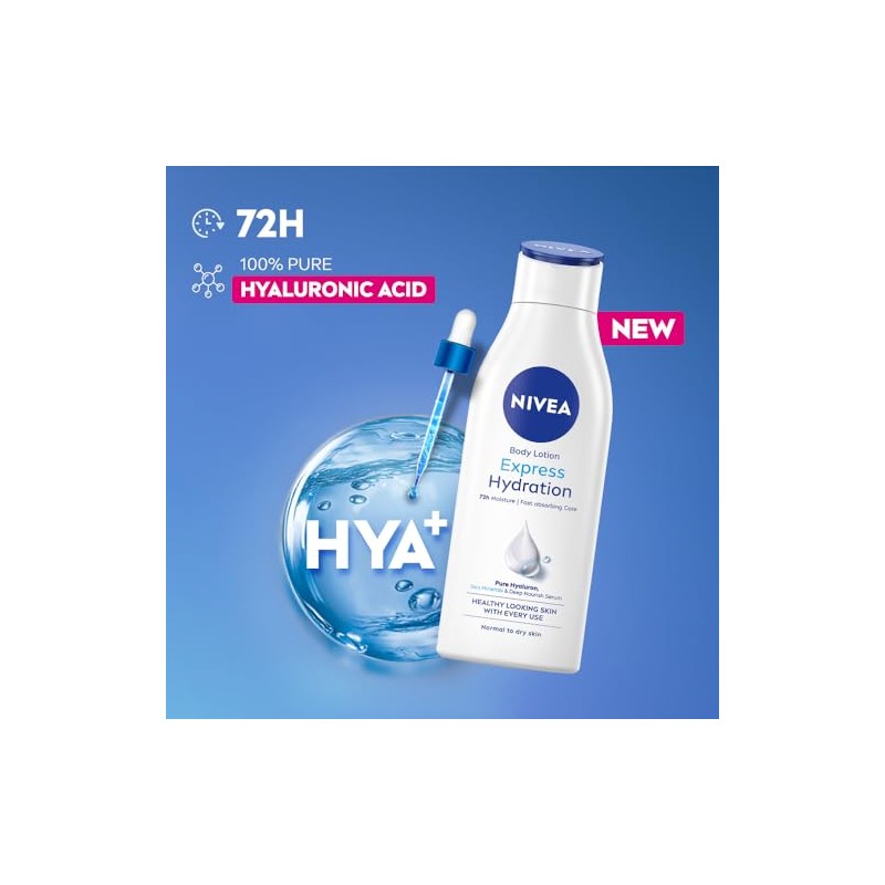Nivea Crema Corporal Humectante Express Hydration 400 Horas Humectación Porfunda