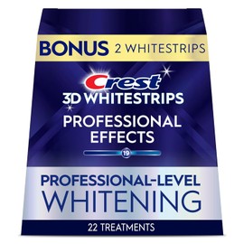 Crest 3D White Professional Effects Whitestrips Whitening Strips Kit, 22 Treatments, 20 Professional Effects + 2 1 Hour Express Whitestrips