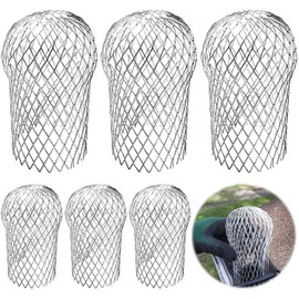 XHYASD Pack of 6 gutters, leaf protection, gutters, leaf protection, gutters, downpipe protection, holes of 2-4 inches, leaf protection grille for gutters, gutter screen, leaf grille for gutters