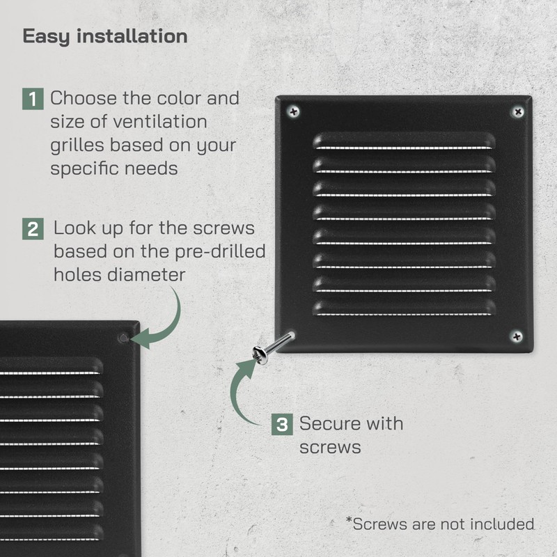 Vent Systems - 5 x 5 Inch (Inner) Pack of