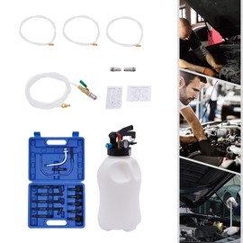 Transmission Fluid Pump 2-Way Manual ATF Filling System Dispenser, 10 Liter Large Capacity Fluid Extractor, Automatic Transmission Fluid Pump Kit w/ 14 ATF Filling Adapters, w/Carrying Case