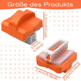 Meafeng Pack of 8 Paper Cutter Replacement Blades, Cutting Machine Paper Cutter Replacement Blades with Safety Fuse Design for A4, A5 Paper Cutter, Orange