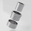 Scheffinger EM3plus two-handed lock, silver, additional security for burglary protection,