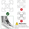 Kinisty Aluminium Profile Angle 40 x 40 mm Angle Connector