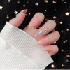 24 Pcs Almond Shape Nail Tips Water Drop Nail False