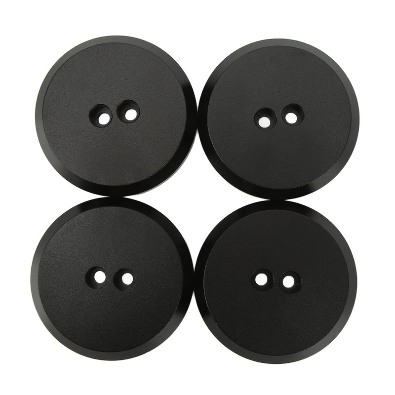 4PCS Aluminium Jack Pad Adapter Black Strong Strength Anodized Surface