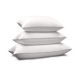 Blue Ridge Home Fashions White Siberian 1000 Thread Count Pima Cotton Pillow-600 Fill Power-Made in USA, Std