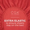 Twin Size Fitted Bed Sheet - Hotel Luxury Single Fitted