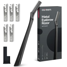 Eyebrow Razor, Face Razor for Women & Men, 6 Blades, Matte Black