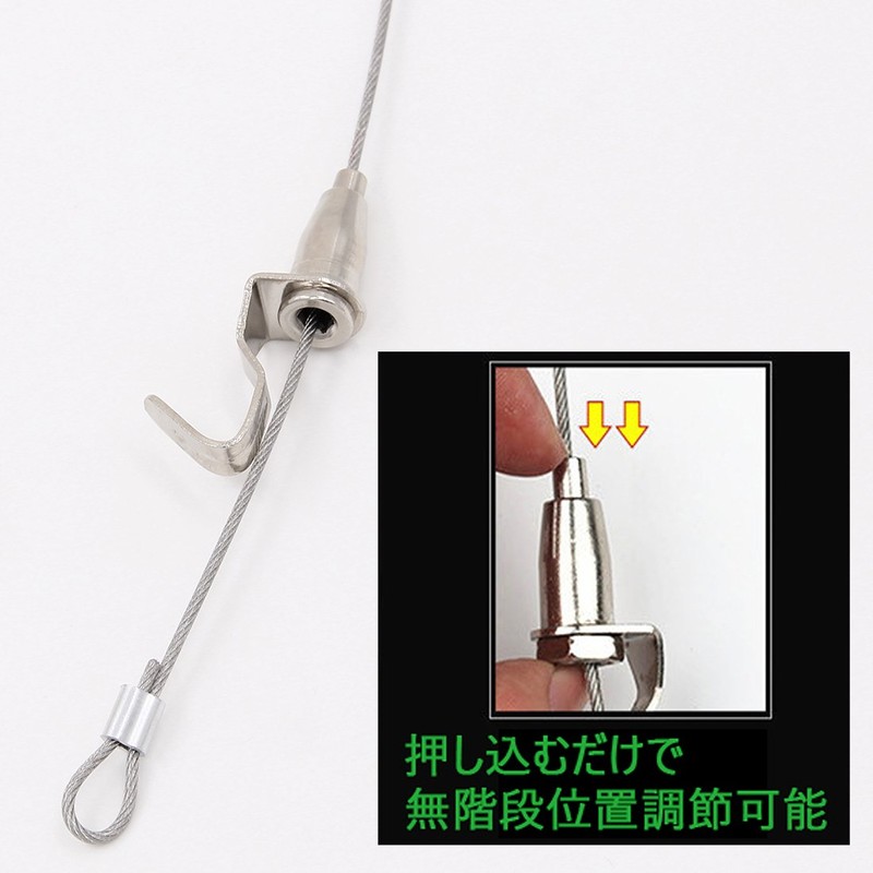 INIBUD Picture Rail, Wire Hooks, Set of 10, Stainless Steel,