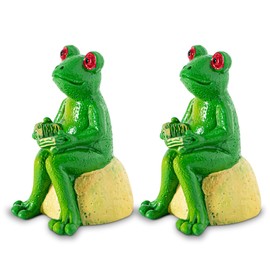 Set Of 2 Frog Toilet Bolt Caps Cute Toilet Bolt Covers Green Toilet Screw Cover Caps Resin Toilet Caps For Bottom Of Toilet Adorable Bathroom Decor - Easy To Install