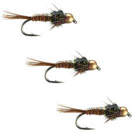 Colorado Fly Supply Fly Fishing Flies - Flashback Pheasant Tail Bead Head Fly - Trout Lures and Flies - Wet Flies for Trout Bass Bluegill Perch and More - Size 20