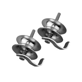 2 Pack 5" Sliding Gate Rollers, Galvanized Steel Wheel Fit 1 5/8" Pipe Track, Outdoor Rust-Proof Smooth and Quiet Suitable for Fence Gate Yard Sliding Door