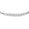 Vanbelle Rhodium Plated 925 Sterling Silver Double Chain Beaded Bracelet
