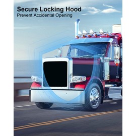 2 Pcs Hood Latch with Base Fit for Peterbilt 587 Replace L56-6045 L566045