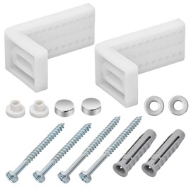 Toilet Seat Screws Set, Mounting Set for Standing Toilets White Toilet Seat Screws Toilet Accessories Mounting Set for Toilet Lid Plastic, Galvanised Metal