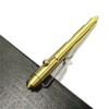 Solid Brass Pen with Retractable Refills and Bolt Action Portable