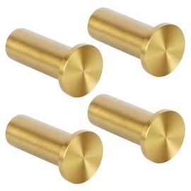 SAYAYO Gold Coat Hooks Wall Mount,Modern Towel Hooks for Bathrooms Robe Hooks, Heavy Duty Wall Hooks for Hanging, SUS 304 Stainless Steel 4 Packs