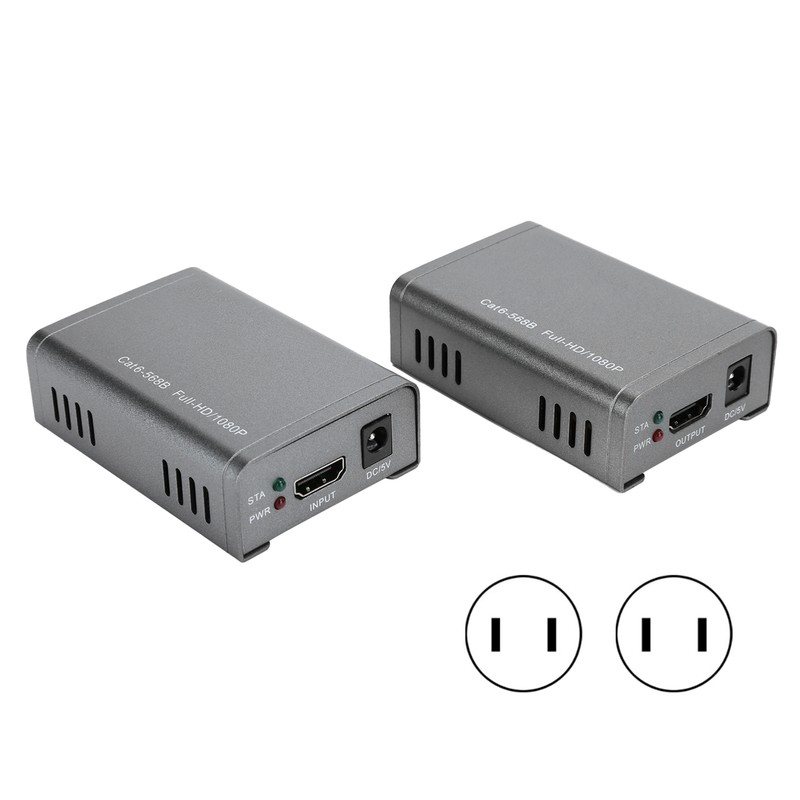 HDMI Extender 60m Online Video Amplification Extend Signal Adapter 100‑240V