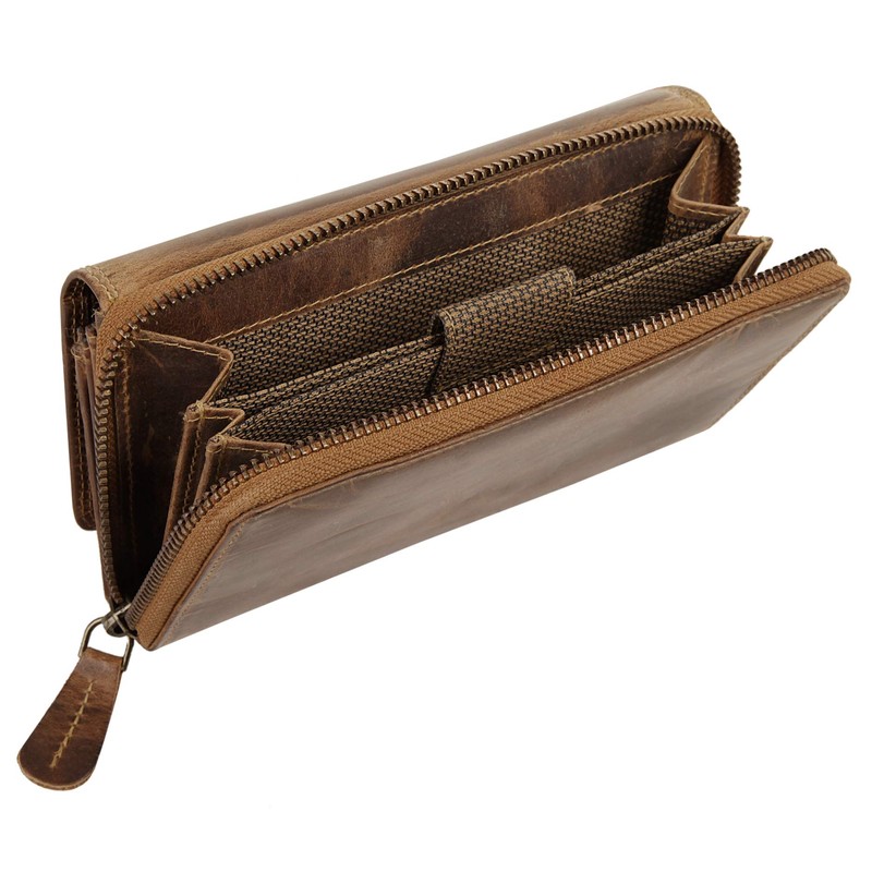 BAGAN Women's Wallet Genuine Leather Brown – 020797