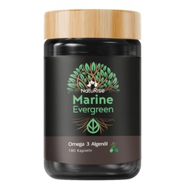 Naturise NatuRise? Omega 3 Vegan C Algen?l - 804mg DHA & EPA C Hochdosiert C 180 Kapseln - Neue Rezeptur - Laborgeprft C Triglycerid-Form C Ohne Carrageen C UV-Glas