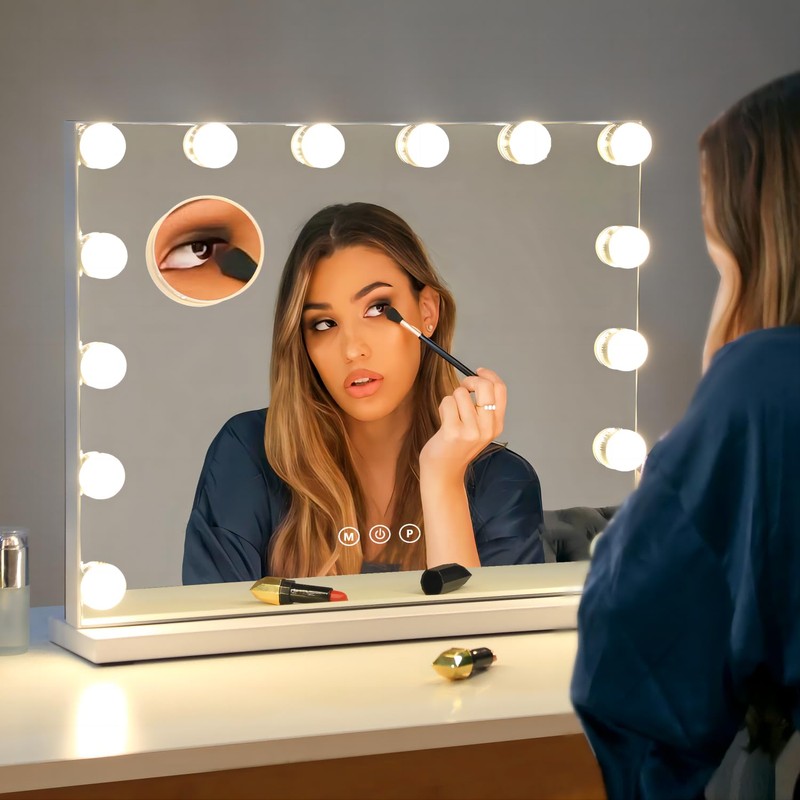 NUSVAN Vanity Mirror with Lights Lighted Makeup Mirror with Dimmable