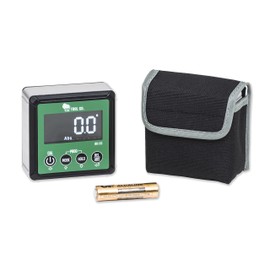 2023 Revised! Wisconsin Tool Magnetic Digital Electronic Level and Angle Finder Gauge and Bevel Box, Programmable High-Contrast Angle Measurement Tool with Storage Pouch, Batteries Included