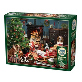 Cobble Hill 1000 Piece Puzzle - Christmas Puppies - Sample Poster Included