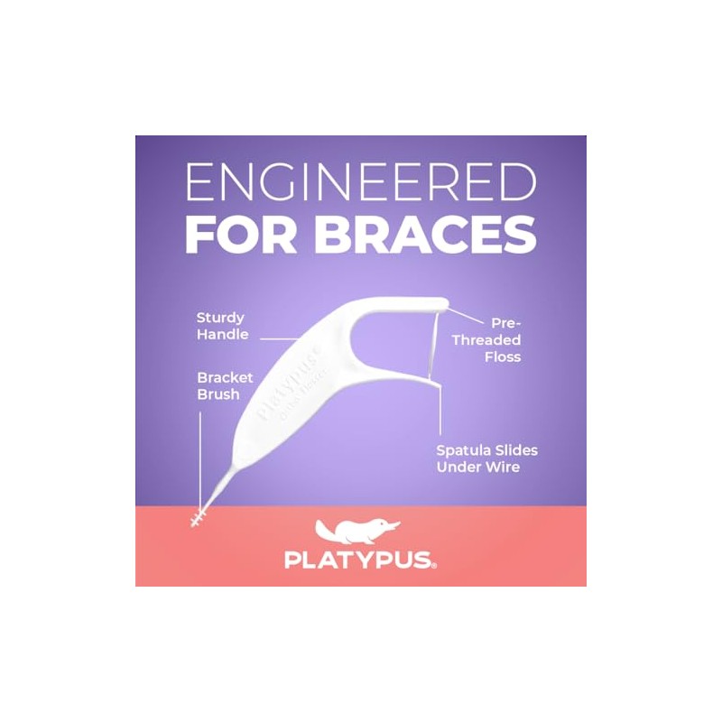 Platypus Ortho Flosser for Braces 30-Count (5 Pack)