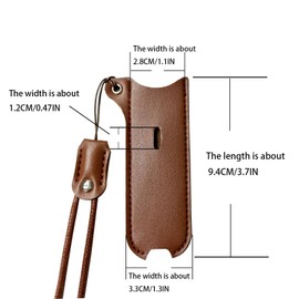 HMLXSH The Hanging Rope Necklace Protector is Suitable for J-U-UL/R-E-LX/MO-TI/YO-OZ or Similar Size UP Leather Hanging Pen Case. (Brown and Blue)