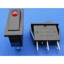 Soken RK1-15 Rocker Switch 16A 125/250VAC T100/55 3 Pins 2 Positions Maintained （1PC）