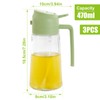 LCZNXJJY 3PCS 2 in 1 Oil Dispenser and Sprayer,16oz/470ml Glass