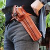 Masc Premium Leather Three Slot Belt Holster with Retention Strap